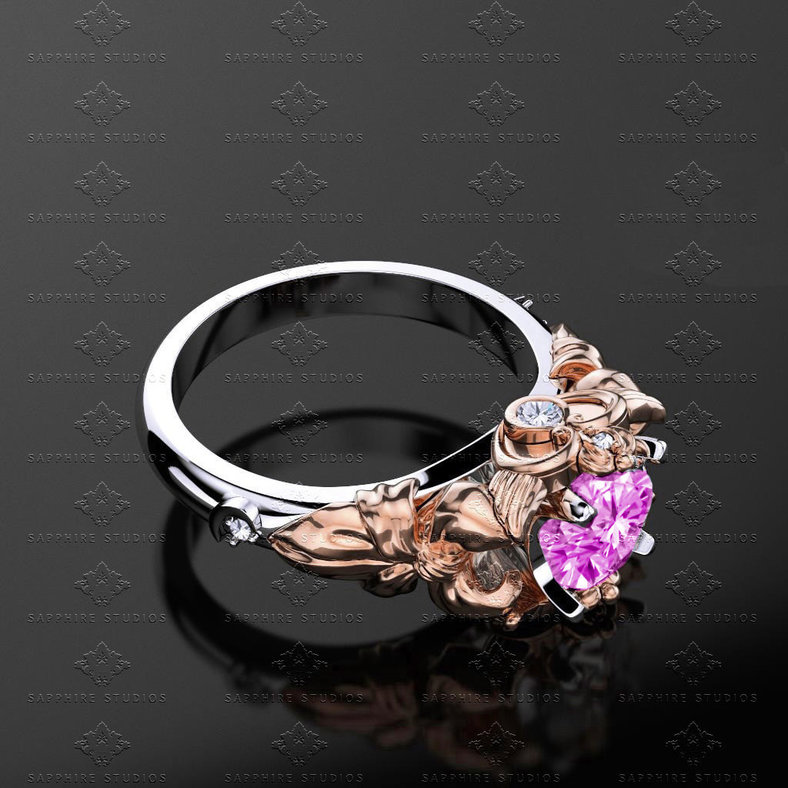 Anime Gamer and Geeky Engagement Rings Sapphire Studios Design